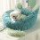 Soft Plush Pet Bed Rabbit Ears Tail Nest for Small to-40 A 5