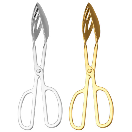 Multi Purpose Serving Tongs Durable Stainless Steel Food-Silver 1