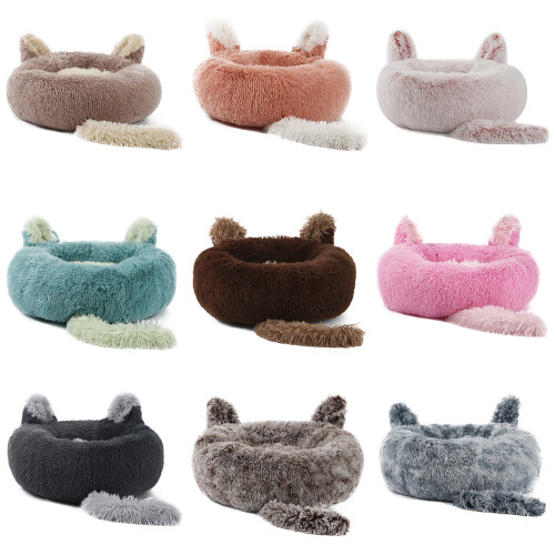 Dog Puppy Bed Non-Slip Base Rabbit Ears Tail Sofa for-80 D 1