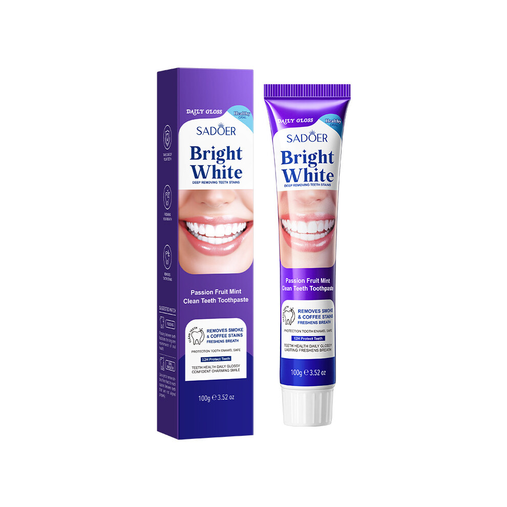 (Passion fruit toothpaste) Mint Whitening Toothpaste SADOER Clean Teeth Oral Toothpaste