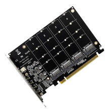 4 Port M.2 NVMe SSD To PCIE X16M Key Hard Drive Co