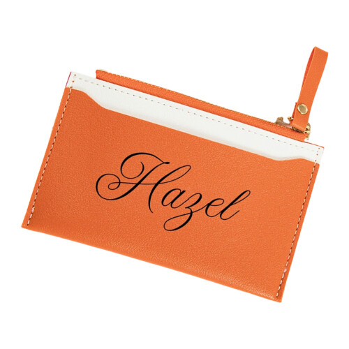 Multi Pocket Zippered Up Wallet For Women Water-Orange