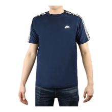 Nike Tape Repeat Tee Navy Blue UK L