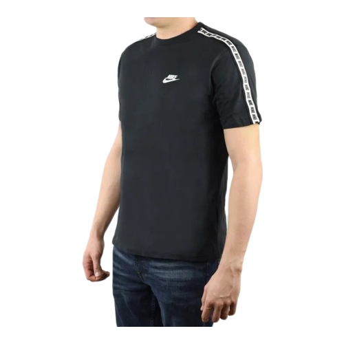 Nike Nike Tape Repeat Tee Black UK S 1