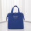 Macaron Colored Insulated Lunch Bag Large Capacity Oxford-Blue 7