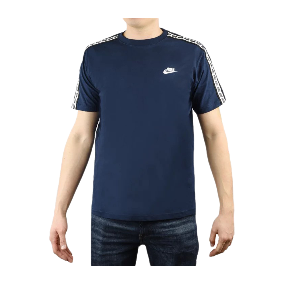 Nike Tape Repeat Tee Navy Uk M Blue