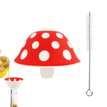 Red Mushroom Silicone Funnel – Small Collapsible Mini Funnel for Kitchen Use Filling Small Bottles Cool Kitchen Gadgets