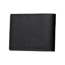 Portefeuille mince en PU pour hommes élégants, avec-Noir