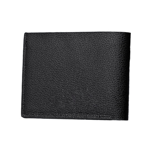 Portefeuille mince en PU pour hommes élégants, avec-Noir