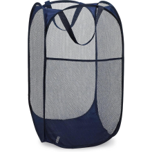 Handy Collapsible Mesh Laundry Hamper - Foldable Dirty Clothes Basket with Durable Handles, 14" x 14" x 24", Ideal for Home Organization, Laundry Room