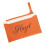 Portefeuille multi-poches à fermeture éclair pour femmes,-Orange 1