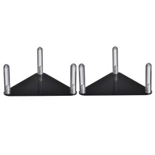Supports de Football transparents fonctionnels, 2 pièces,-Noir