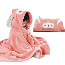 (Pink) Ultra Soft Highly Absorbent Hooded Baby Towel (27.5"x55") – Bathrobe Blanket for Toddlers Perfect Shower Gift for Boys & Girls