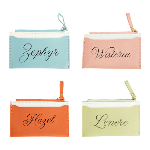 Porte-cartes à fermeture éclair sécurisé pour femmes,-Vert 1