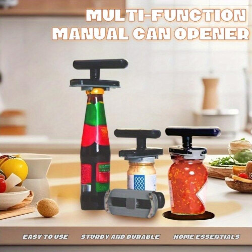 Easy-Grip Jar Opener, Leverage Base Pad for Securely Removing Tight Lids and Caps, Essential Kitchen Helper for Seniors 2