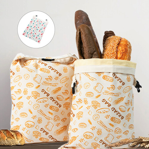 Multipurpose Bees Wax Cotton Bread Storage Bag-Christmas style 1
