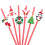 Christmas Tree Paper Straws Disposable Party Decorations 5