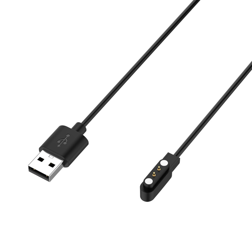 Smart Watch Charger Magnetic Usb Charging Cable For Oppo Watch For Ticwatch Gth, Smartwatch Replacement Usb Charger Cable Cord (Black) Black 9365049745338