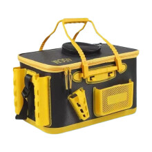 Portable fishing bucket with handle, multifunctional bait tank, fishing container.