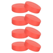 8St PVC Hockeypucks Rood Mat - Duurzaam Indoor & Outdoor Trainingspuck