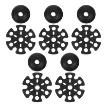 1Jgo Protectores Puntas Para Bastones Senderismo Material Negro