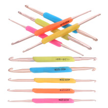 10Ud De Crochet Doble Para Bufandas Y Mantas Con Mango Suave