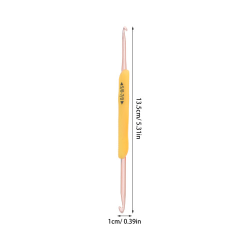 10Ud De Crochet Doble Para Bufandas Y Mantas Con Mango Suave 1