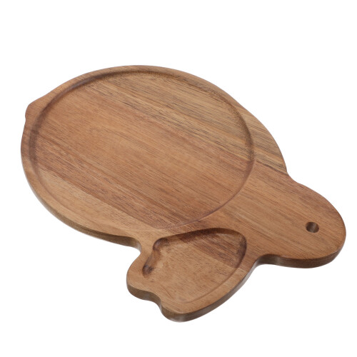 Vassoio Acacia Legno Coniglio Per Snack E Dessert