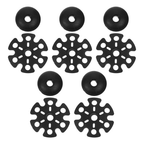 1Set Vervangbare Bergstok Rubber Tips Met Sneeuw- En Modderbeschermers