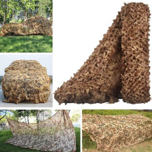 Military Camo Netting 150D Desert Camouflage Netting for Hunting and Camping, 10x10ft, 10x13ft, 13x20ft, Brown