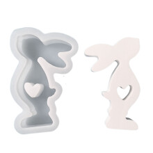 Moule en Silicone en forme de lapin en forme de cœur, en-L