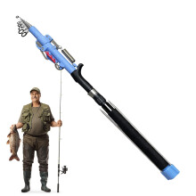 Collapsible fishing rod, portable travel fishing rod, bass fishing rod