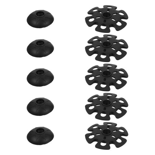 1Set Set Puntali E in Gomma Per Bastoni Trekking Nero