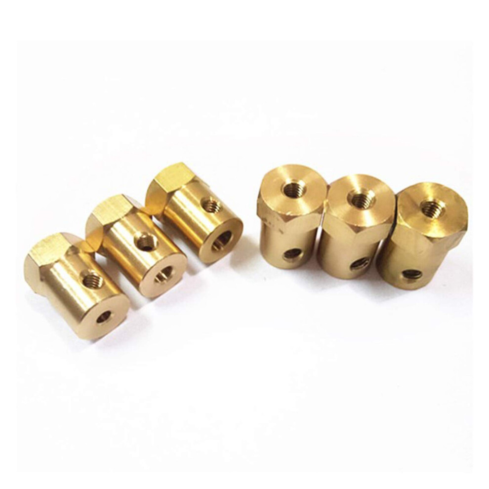 Shaft Coupler Brass Hex Flexible Motor Coupling 10Pack 6Mm Bore Set For Motors Reliable Torque Transfer 9426802224702