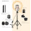 Professional Bicolor Ring Light, Adjustable Brightness Video Conferencing, Overhead Phone Mount YouTube Creators, Space Saving Design Uniform durable 4