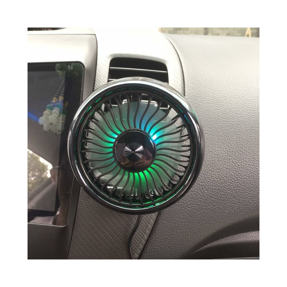 Colorful Light Car Companion, Energy Saving Vent Fan With Double Coolness For Sedan Suv Rv Truck Van 9453559520627