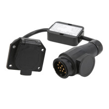 Convertitore per rimorchio Plug and Play per uso internazionale, converte il connettore UE a 13 pin in connettore USA a 7 vie con funzione di
