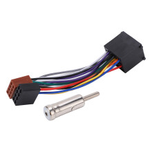 Adattatore cablaggio stereo ISO, materiale ABS resistente, adattatore antenna radio FM/AM, connettore ISO universale, alta compatibilità,