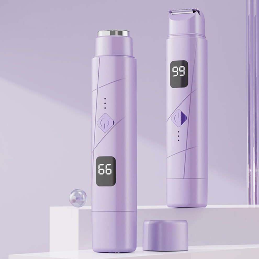 Electric Double Head Shaver Hair Removal Device for Women, Waterproof Shaver for Underarm and Facial Areas