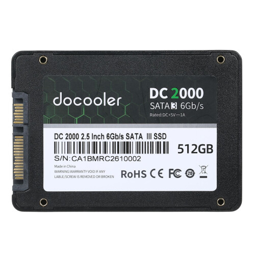 docooler DC2000 512 GB 2,5 Zoll SSD, internes 1