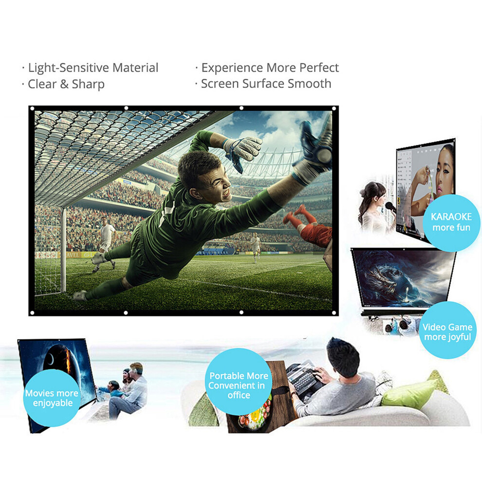 100-Zoll-Projektorleinwand Im Format 16:9, 7406045399902