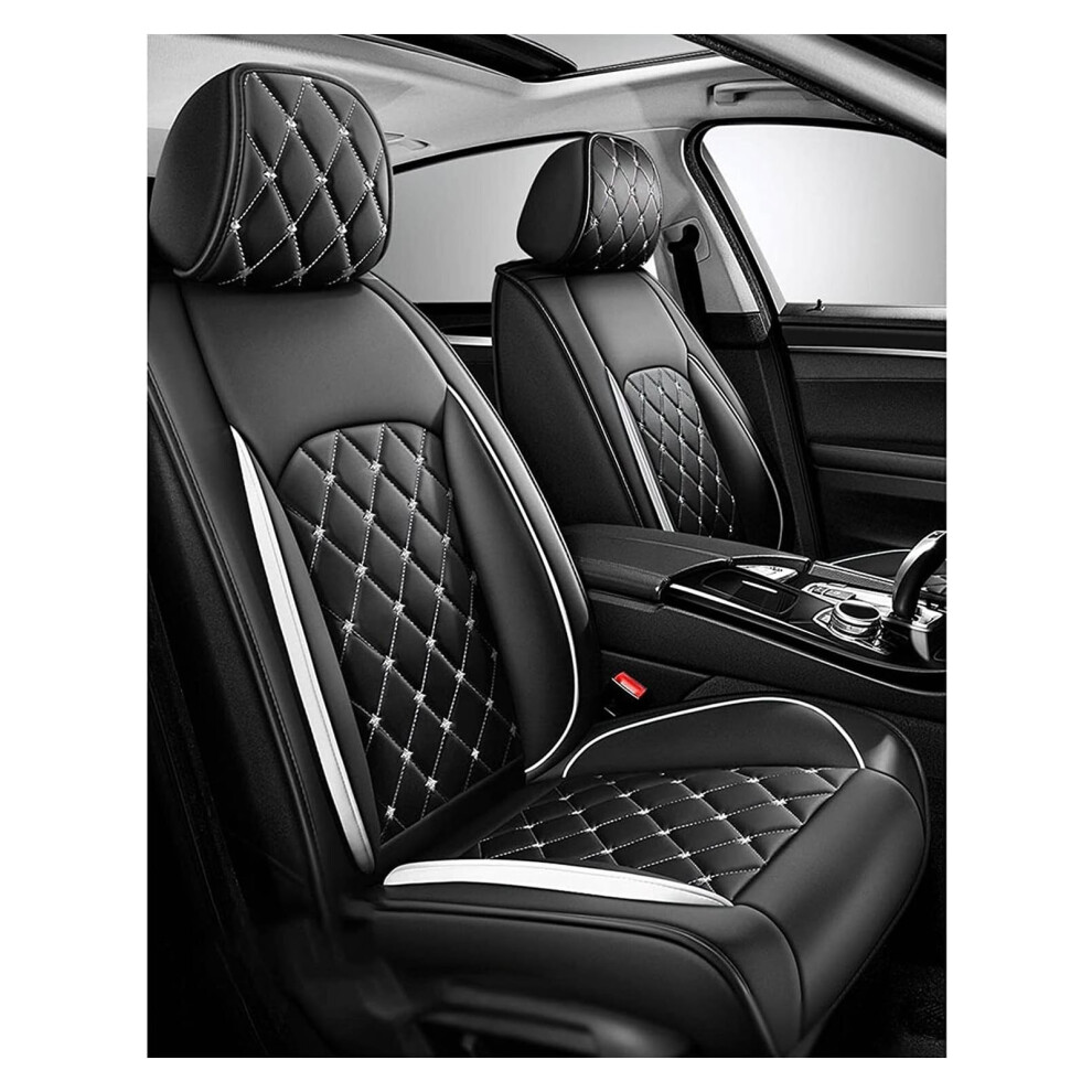 Car Seat Covers For Renault Clio Iii 20052012 / Clio 3 Grandtour 20082013 Leather Full Set Front And Rear Waterproof White 9426802225075