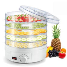 Food Dehydrator 5 Tray Electric 350W 3570 C Temperature Control Countertop Dehydrator For Jerky Meat Fruit Vegetables