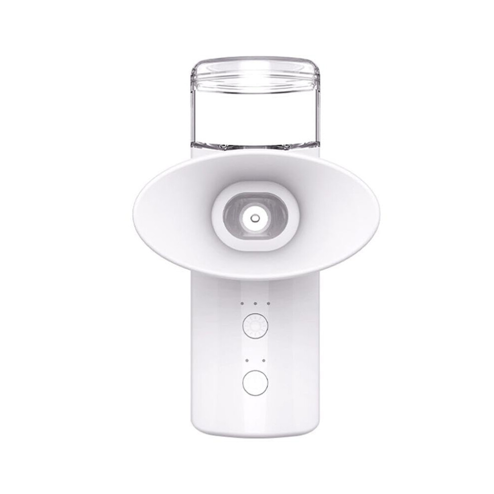 White Eye Massager With Deep Hydration Nano Mist And Dual Hot Cold Compress For Dry Eyes Relief