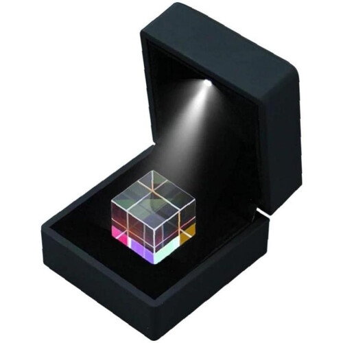 6 Side Light Cube Light Box Colour Square Optical Glass Lens Experiment Instruments 1