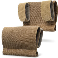 (Brown) Elastic Tourniquet Holder, Tactical Duty Belt Sleeve for Horizontal Carry and Secure Retention, Survival Gear Accessory, Black