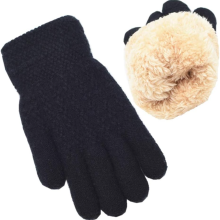 Kids Winter Gloves – Warm Wool Fleece Lined Cable Knit Mittens for Boys & Girls Cold Weather
