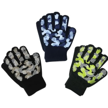 (4-6Years) 3 PCS Kids Winter Gloves 3 Pairs – Knit Warm Stretch Gripper Magic Gloves for Boys & Girls (4-14 Years)