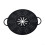 (Black) Multi-Use Silicone Splatter Guard with Folding Handle, Doubles as Strainer and Heat Resistant Mat, White. 1