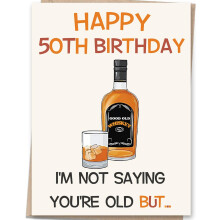 (50th) Humorous 30th Birthday Card for Men and Women, Funny Milestone Greeting for Him or Her, 30 Years Old Celebration